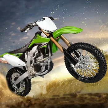 1/12 Ölçekli KX 450F Motosiklet Yarışı Diecast Motocross Alaşım Metal Motosiklet Model Oyuncaklar Çocuklar İçin Doğum Günü Hediyeleri