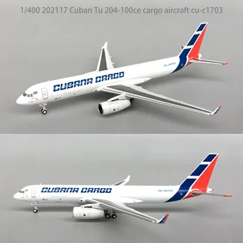 1/400 202117 Küba Tu 204-100ce kargo uçağı cu-c1703 Alaşım koleksiyonu modeli