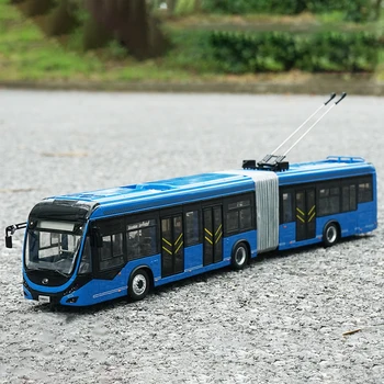 1:42 Ölçekli Yutong Otobüs Shuangyuan Troleybüs ZK5180C BRT Diecast Alaşım Otobüs Modeli Koleksiyon Hediye