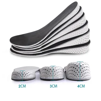 1.5-4 cm Yükseltmek ayakkabı tabanlığı Erkekler Kadınlar Yarım / Tam Astarı Artan Topuk Ekleme spor ayakkabı Pedi Yastık Ayak Astarı