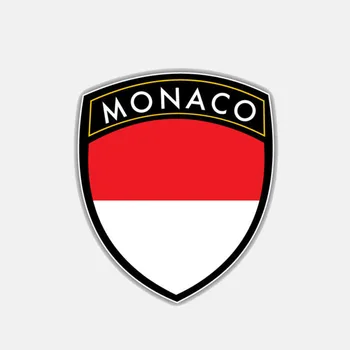1 adet 10.4 CM*12CM kişilik motosiklet Monaco bayrağı kalkan çıkartma araba Sticker