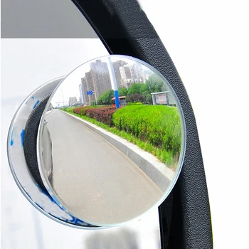 1 Adet / 2 adet Araba 360 Derece Çerçevesiz Kör Nokta Ayna Geniş Açı Dışbükey Ayna Küçük Yuvarlak Yan Kör Nokta Dikiz Park Ayna