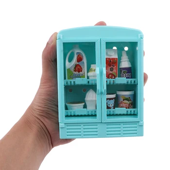 1 ADET Mini Dollhouse Minyatür Gıda İçecekler Süpermarket Mağaza Buzdolabı Oyna Pretend Bebek Mobilya Dekorasyon Aksesuarları Oyuncaklar