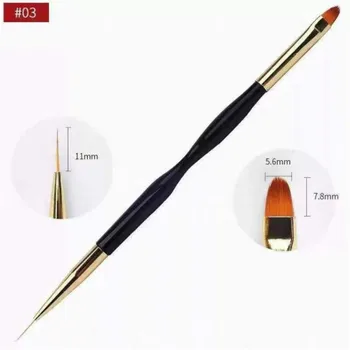 1 Adet Nail Art siyah saplı fırça Desen Boyama Fırçası Akrilik UV Jel Uzatma Oluşturucu Kaplama cetvel kalemi DIY Manikür Aracı