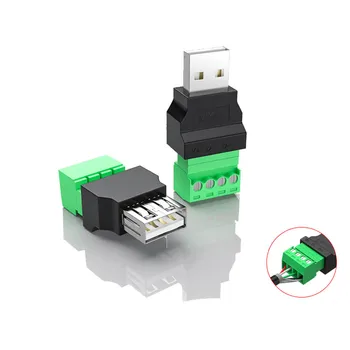 1 Adet USB 2.0 Tip A Erkek/Dişi 4 Pin Vidalı Konnektör USB Jack Kalkanı ile USB2. 0 Vidalı Terminal Fişi