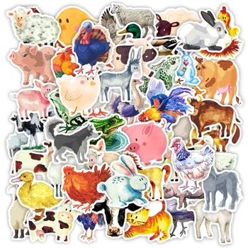 10/30/50 adet Kawaii Çiftlik Sevimli Hayvanlar Çıkartmalar Kümes Hayvanları Çıkartmaları DIY Dizüstü Dizüstü Su Şişesi Telefon Bagaj Karikatür Sticker Oyuncaklar