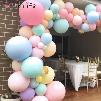 100 adet 12 inç Macaron Şeker Renk Lateks Balonlar Şişme Balon Bebek Duş Doğum Günü Partisi Dekoratif Balonlar Tatlı Düğün