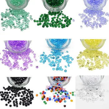 1000p Elmas Konfeti Vazo Dolgu Parti Dekorasyon Düğün Gelin Duş 4.5 mm Akrilik Kristaller Dolgu Boncuk Masa Dağılımı