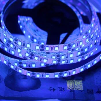 120 LEDs / m 2835 SMD UV ışık şerit LED UV gece balıkçılık ışıkları ultraviyole 395-405nm LED Blacklight su geçirmez tekne şeridi şerit lamba