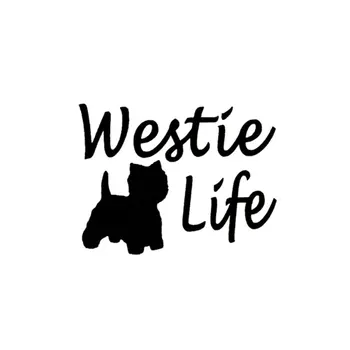 13 cm*10 cm Westie Hayat Hayvan Köpek Araba Styling Moda Vinil Çıkartmaları C5-0585