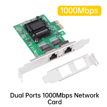 1Gbps Ağ Kartı PCI Express Gigabit Ağ Adaptörü ile 2 Port 1000Mbps PCI-E Ethernet Kartı RJ45 LAN Denetleyici Kartı PC için