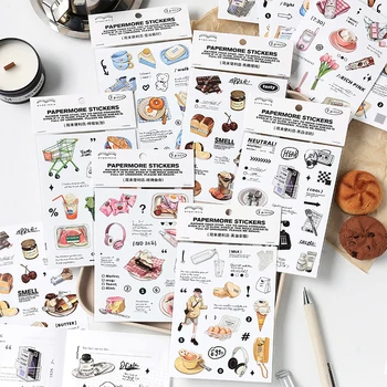 2 Yaprak Retro Hafta Sonları Mağaza Kağıt Sticker DIY Dekoratif Günlüğü Önemsiz Günlüğü Planlayıcısı Scrapbooking Malzemeleri Kawaii Kırtasiye