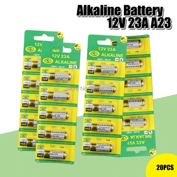 20 adet / 4 paket 23A Piller 12V Alarm Uzaktan Birincil Kuru Alkalin Pil 21/23 23GA A23 A-23 GP23A RV08 LRV08 E23A V23GA