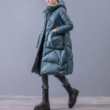 2022 Moda Kış Kadın Kat Sıcak Kış Uzun Üfleyen Ceketler Bayanlar Palto Kalın Sıcak E866 Ceket Kadın Ultralight Aşağı 