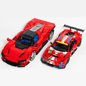 2022 YENİ 3778 ADET Teknik Ferraried Daytona SP3 Supercar Modeli FİT 42143 42125 yapı blok oyuncaklar Erkek Kız doğum günü hediyesi