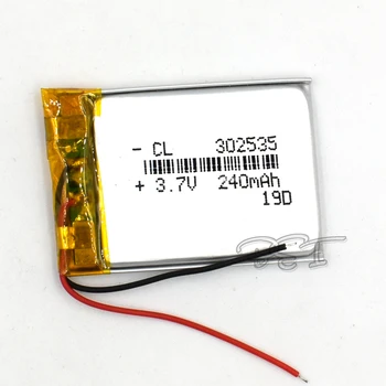 3.7 V lityum Navigator Şarj Edilebilir Li-polimer pil 302535 240 mAh Li-Po MP4 piller GPS MP3 MP5 Li-Ion Hücre