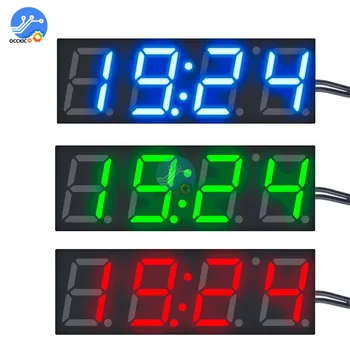 3 İn 1 DS3231 Dijital Saat+Termometre+Voltmetre Modülü DC 5-30 V Mavi / Yeşil / Kırmızı LED Ekran R8025 Zaman Sıcaklık Gerilim