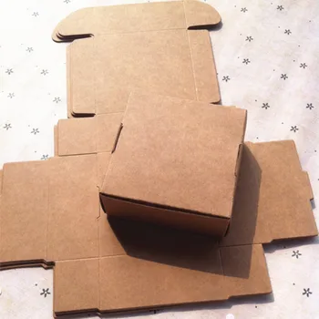 30 adet Küçük Kraft kağıt hediye paketleme karton kutu, kraft karton el yapımı sabun şeker kutusu, kişiselleştirilmiş kraft el işi kağıdı hediye kutusu