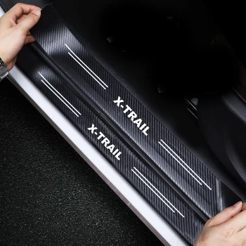 4 Adet Araba Kapı Eşiği Eşik Sticker Nissan Xtrail X Trail T30 T31 T32 2021 2020 2019 2018 2017 - 2001 Tuning Aksesuarları
