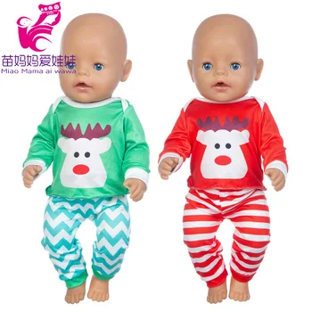 40cm bebek oyuncak bebek giysileri noel baba pijama seti 40cm Nenuco Ropa y su Hermanita giysileri 18 inç kız bebek kıyafeti