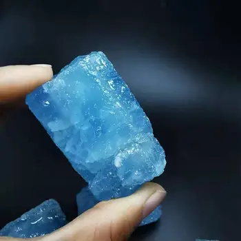 50-95g Doğal Akuamarin Mineral Specime ham taş kristal reiki şifa