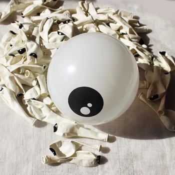 50 adet 5 İnç Beyaz Ahtapot Göz Balon Göz Şekli Balon Modelleme Çocuk Oyuncakları Doğum Günü Partisi Yüksek Kaliteli