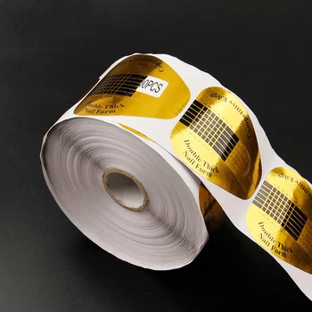 50 adet Altın Nail Art İpuçları Uzatma Formları Kılavuzu U At Nalı Şekilli Akrilik UV Jel DIY Tırnak Aracı Manikür