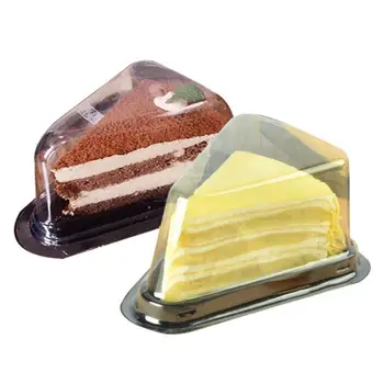 50 takım Temizle kek ambalajı Kutusu Düğün Pastası Favor Kutuları Cheesecake Sandviç kutu konteyner Parti Dekorasyon