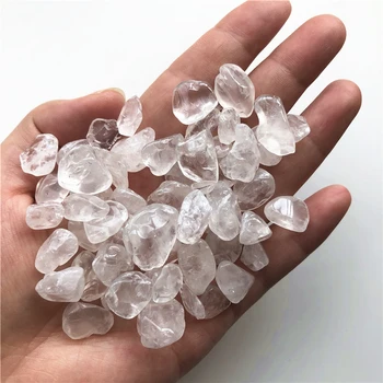 8-12mm Doğal Beyaz Kuvars Kristal Taş Kaya Cips Numune Şifa Doğal Kuvars Kristalleri 50g