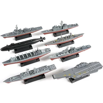 8 Adet Askeri Savaş Gemisi Montaj Yapı Model Seti Bulmaca Oyuncaklar Çocuk Boys Cruiser Destroyer Nükleer Denizaltı Brinquedos