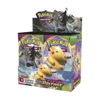 8 Paketleri İngilizce Pokemon CardsTCG: Kılıç ve Kalkan-Canlı Gerilim Kollu Pokémon kart tutucu Oyun Güçlendirici Tahsil Çocuk Oyuncakları