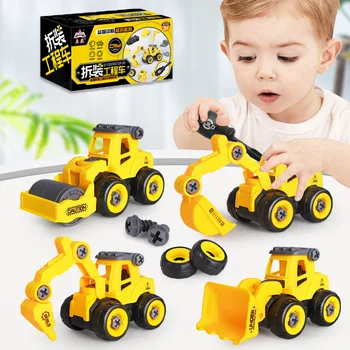 8 Stil iş makinesi Oyuncaklar Plastik inşaat ekskavatörü Traktör Damperli Kamyon Buldozer Modelleri Çocuk Boys Mini Hediyeler