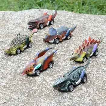 900C Geri Çekin Dinozor oyuncak arabalar 6 Paket Dinozor Roadster Parti Iyilik Oyunları Dino Oyuncak 3 Yaşındakiler için Erkek Çocuklar ve Bebekler
