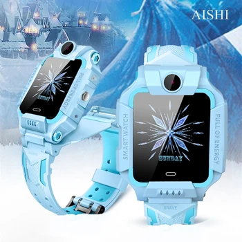 AISHI Q19R 2G Sım Kart Su Geçirmez Çift Kameralar 360 Rotasyon Çocuklar akıllı saat Karikatür Renk LBS SOS Cep Telefonu Akıllı Saatler