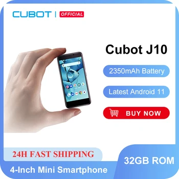 Akıllı Telefon 4 inç Mini Telefon, Cubot J10, 32GB ROM 2350mAh 5MP Arka Kamera Google Android 11 Çift SIM Kart 3G Telefon Yüz KİMLİĞİ