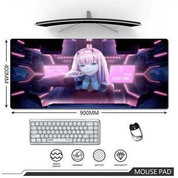 Anime Sıfır İki Sevgilim FranXX İçinde 02 HD Baskı XXL Mouse Pad Oyun Büyük Mousepad Bilgisayar Kilidi Kenar Klavye kaymaz Mat