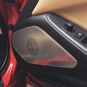 Araba Aksesuarları Ön Sütun Çatı Boynuz Hood Hoparlör Kapağı Ses Dekoratif Çerçeve Sequins Mazda MX-5 RF MX5 ND 2016-2020