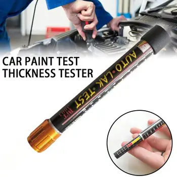 Araba boyası kalınlık test cihazı Kalem Manyetik Ucu ile Ölçek Göstergesi Taşınabilir araba boyası kaplama tester ölçer Ceket Kazasında Kontrol Testi