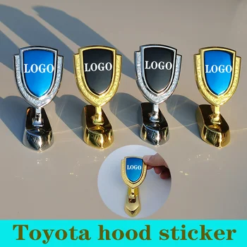 Araba Dış Dekoratif Parçalar Hood Rozeti logo çıkartması Çıkartması Modifiye Toyota Camry Taç Corolla Evrensel Parçaları Araba Sticker
