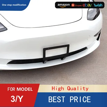Araba plaka çerçevesi Fit Tesla Model3 / Model Y Punch - Ücretsiz Alüminyum Alaşımlı Plaka Braketi Pas Geçirmez ABD Standardı için