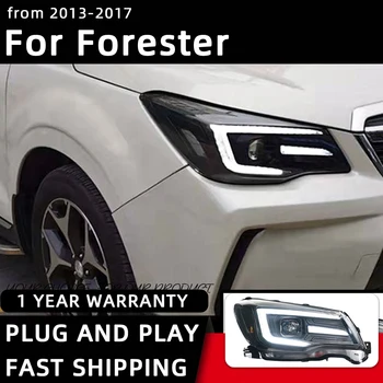 Araba Styling Farlar Subaru Forester için LED Far 2013-2016 Kafa Lambası DRL Sinyal Projektör Lens Otomotiv Aksesuarları