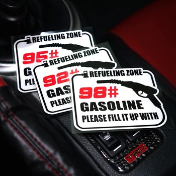Araba Styling Vinil Çıkartmaları Yakıt Ikmali Bölge Casoline Fillit ıle 92 95 98 Oto Yakıt Deposu Kapağı Sticker Yansıtıcı Uyarı