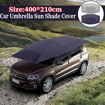 Araba şemsiyesi Güneş Gölge Kapak Çadır Bezi Gölgelik Güneş Geçirmez 400x210cm Açık M8617
