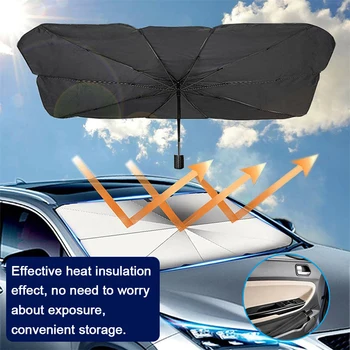Araç ön camı güneşlik UV şemsiye ön pencere güneş gölge kapak ısı yalıtımı UV koruma şemsiye iç araba aksesuarları
