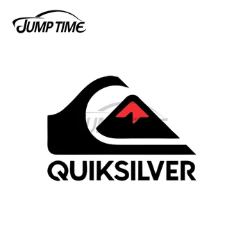 Atlama Zamanı 13x5. 6cm vinil araba Çıkartmaları Quiksilver Logo Kişilik Sörf Çıkartmaları Su Geçirmez Araba Aksesuarları Çizilmeye dayanıklı