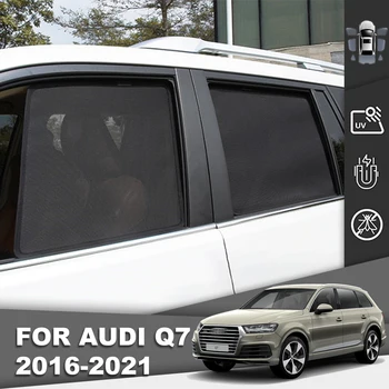 Audi için Q7 4M 2015-2022 Ön Cam Çerçeve Perde araba güneşliği Kalkan Manyetik Arka Bebek Yan Pencere Güneş Gölge Siperliği