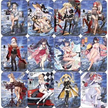 Azur Lane kız Pokdex Tüm serisi Flash Kartlar ACG seksi Kawaii Kurumsal Yorktown Oyunu Anime Koleksiyonu Oyuncaklar Kartları Hediye Oyuncaklar
