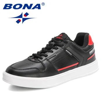 BONA 2022 Yeni Tasarımcılar Moda Kaykay Ayakkabı Sneakers Erkekler Kalın Taban spor ayakkabılar Adam Koşu Ayakkabısı Zapatillas Hombre