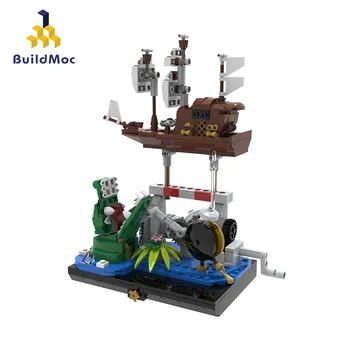 Buildmoc Film Fikirleri peter'ın Otomat Gemi MOC Set Yapı Taşları Setleri Oyuncaklar Çocuklar Çocuklar için Hediyeler Oyuncak 453 ADET Tuğla