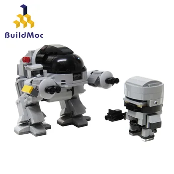 Buildmoc Film RoboCop Robotlar Mekanik Mecha MOC Set Yapı Taşları Setleri Oyuncaklar Çocuklar Çocuklar için Hediyeler Oyuncak Robot 439 ADET Tuğla